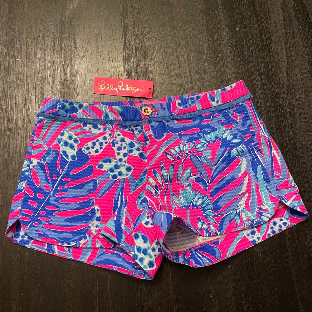 Lilly Pulitzer Adie Short, Bougainvillea Pink/Cliffside Garden NEW